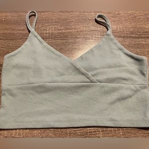 Green Shein cross tank top size S